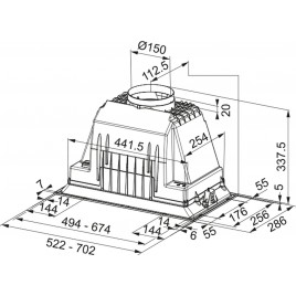 Franke FBI 525 PLUS/2 Okap kuchenny stal nierdzewna 305.0599.543