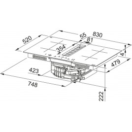 Franke FMA 8372 4RC HI Okap -czarne szkło/biała grafika 340.0731.878