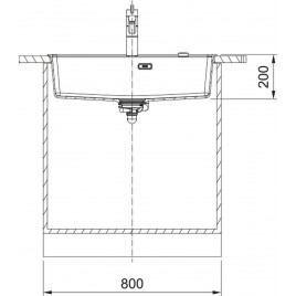 Franke Maris MRG 610-72 RTL, 760x510 mm,Zlewozmywak,Fragranit, Kamienny szary 114.0661.770