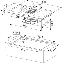 Franke Płyt zintegrowany z okapem Maris 2gether FMA 839 HI 340.0595.364