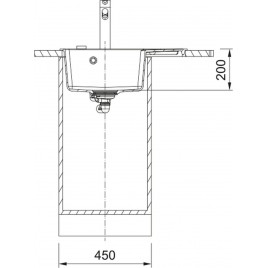 Franke Centro CNG 611-62 TL, 620x500 mm, zlewozmywak, Fragranit, Czarny mat 114.0633.131