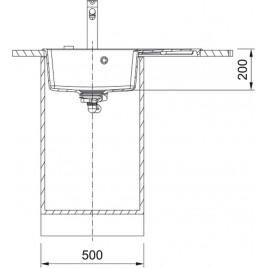 Franke Centro CNG 611-78 TL, 780x500 mm, zlewozmywak, Fragranit, Czarny mat 114.0633.145