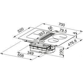 Franke Płyt zintegrowane z okapem Smart 2gether FSM 709 HI 340.0678.203