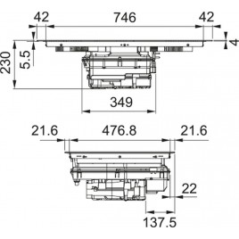 Franke Płyty zintegrowane z okapem Mythos 2gether Icon Steel FMY 8391 HI 340.0705.226