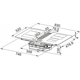 Franke Płyty zintegrowane z okapem Maris 2gether Minimal Black FMA 8381RHI 340.0705.337