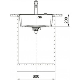 Franke Maris MRG 610-52 RTL, 560x510 mm, Zlewozmywak, Fragranit,Łupkowy szary 114.0716.339
