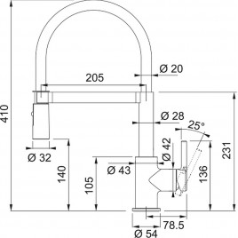 Franke Lina semi-pro Bateria kuchenna, Czarny mat 115.0725.838