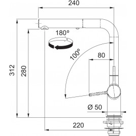 Franke FN 6110.031 ACTIVE NEW Prysznica Active L pull-out spray, chom 115.0653.379