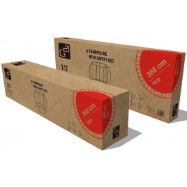 G21 SpaceJump Trampolina, 366 cm, czerwona, z siatką ochronną + darmowa drabinka 69042690