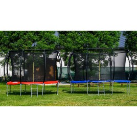 G21 SpaceJump Trampolina, 366 cm, czerwona, z siatką ochronną + darmowa drabinka 69042690