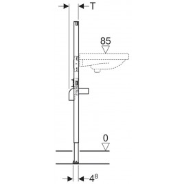 Geberit Duofix Element montażowy do umywalki, 112 cm, do baterii stojącej 111.430.00.1