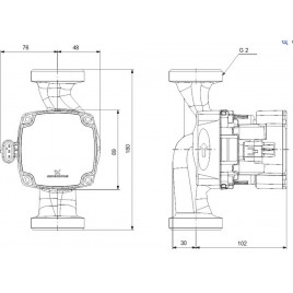 Grundfos ALPHA1 32-60 180 220-240V 9H AC0 Pompa obiegowa 93074162 Grundfos ALPHA1 32-60 180 220-240V 9H AC0 Pompa obiegowa 93074162
