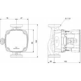 Grundfos ALPHA1 25-80 130 220-240V 9H AC0 Pompa obiegowa 93074176