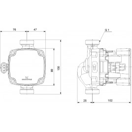 Grundfos ALPHA1 GO 15-80 130 220-240V 9H AC0 Pompa obiegowa 93074182