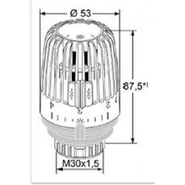 Heimeier głowica termostatyczna K biała, 6000-09.500