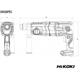 HiKOKI DH28PECWSZ Młotowiertarka SDS-Plus (900 W)
