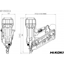 HiKOKI NR1890DCAW9Z Akumulatorowa gwoździarka taśmowa (18V/bez akumulatora)