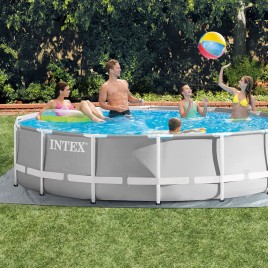 INTEX PRISM FRAME Okrągły basen 427 × 107 cm z filtrem kartuszowym 220–240V 26720NP
