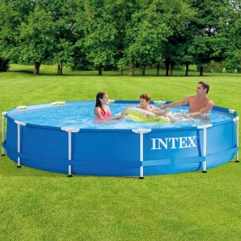 INTEX METAL FRAME Basen 366 x 76 cm z pompą filtrującą 12 V 28212GN