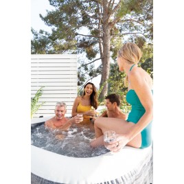 INTEX PureSpa Greystone Bubble Deluxe spa z hydromasażem dla 4 osób S2 28450