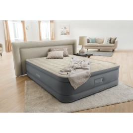 INTEX QUEEN PREMAIRE II Materac welurowy z wbudowaną pompką 152 x 203 x 46 cm 64926