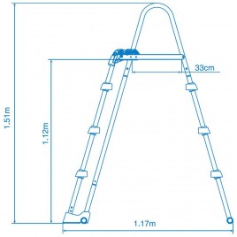 INTEX Schody basenowe do basenów do 107 cm zdejmowane 28075