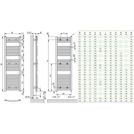 Kermi B20-R grzejnik łazienkowy 1502x390mm, wygiety, biały LR0101500402XXK