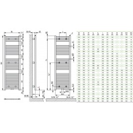 Kermi B20-S M grzejnik łazienkowy 1789x890 mm, prosty, biały LS01M1800902XXK