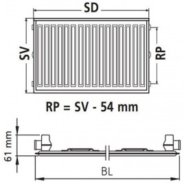 Kermi Therm-x2 Profil-K Grzejnik kompaktowy 10 300 / 1100 FK0100311