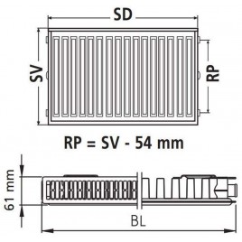 Kermi Therm-x2 Profil-K Grzejnik kompaktowy 11 600 / 2600 FK0110626