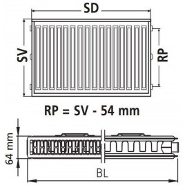 Kermi Therm-x2 Profil-K Grzejnik kompaktowy 12 750 / 800 FK0120708