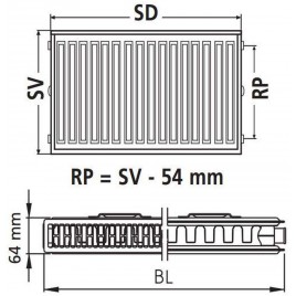 Kermi Therm-x2 Profil-K Grzejnik kompaktowy 12 750 / 500 FK0120705