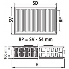 Kermi Therm Profil-K Grzejnik kompaktowy 22 200 / 1200 FK0220201201NXK