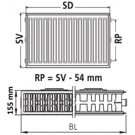 Kermi Therm Profil-K Grzejnik kompaktowy 33 200 / 2600 FK0330202601NXK