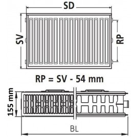 Kermi Therm Profil-K Grzejnik kompaktowy 33 200 / 1400 FK0330201401NXK