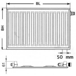 Kermi Therm X2 Profil-V Grzejnik zaworowy 10 300 / 700 FTV100300701R1K