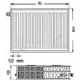 Kermi Therm X2 Profil-V Grzejnik zaworowy 33 300 / 1000 FTV330301001L1K