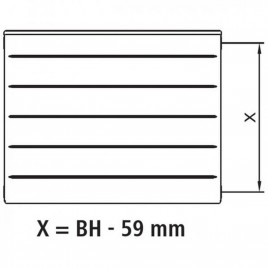 Kermi Therm X2 LINE-K Grzejnik kompaktowy 22 205 x 1105 PLK220201101NXK