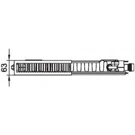 Kermi Therm X2 Line-V Grzejnik płytowy 11 305 x 705, lewy PLV110300701L1K