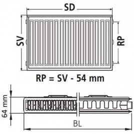 Kermi Therm-x2 Profil-K Grzejnik kompaktowy 12 400 / 400 FK0120404