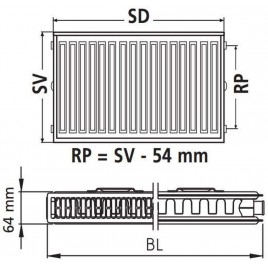 Kermi Therm-x2 Profil-K Grzejnik kompaktowy 12 300 / 2300 FK0120323