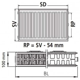 Kermi Therm X2 Profil-K Grzejnik kompaktowy 22 600 / 1000 FK0220610