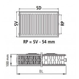 Kermi Therm X2 Profil-K Grzejnik kompaktowy 22 300 / 3000 FK0220330