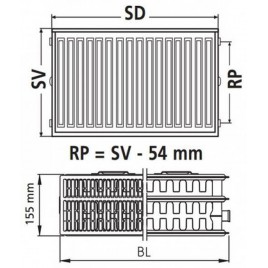 Kermi Therm-x2 Profil-K Grzejnik kompaktowy 33 300 / 1800 FK0330318