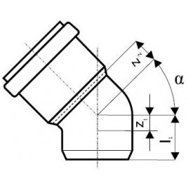OSMA KGB Kolano kanalizacyjne 15° DN 200 2223200