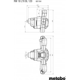 Metabo RW 18 LTX BL 120 Mieszarka akumulatorowa (18V/bez akumulatora) 601164850