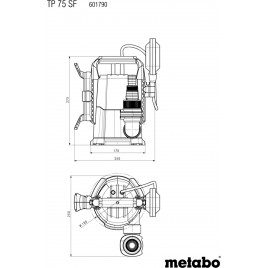 Metabo TP 75 SF Pompa zanurzeniowa do wody czystej 601790000