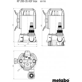 Metabo KP 200-35 ASF Inox Wielofunkcyjna pompa zanurzeniowa 601793000
