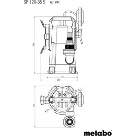 Metabo SP 120-35 S Pompa zanurzeniowa do wody brudnej 601794000