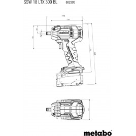 Metabo SSW 18LTX 300 BL Akumulatorowy zakrętak udarowy (18V/bez akumulatora) 602395890